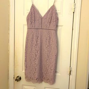 Lavender dress with flower print